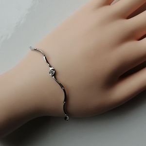 Minimalist 925 Sterling Silver Cubic Zirconia Bracelet
